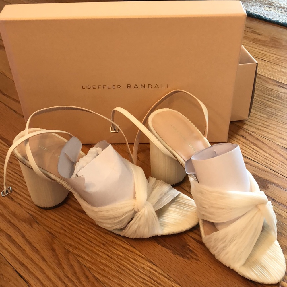 Loeffler Randall Reed heel in Pearl/off white Sz 9